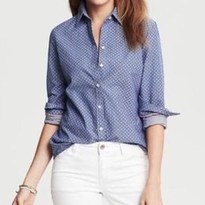 Banana Republic Oxford Button-Up Anchor Print